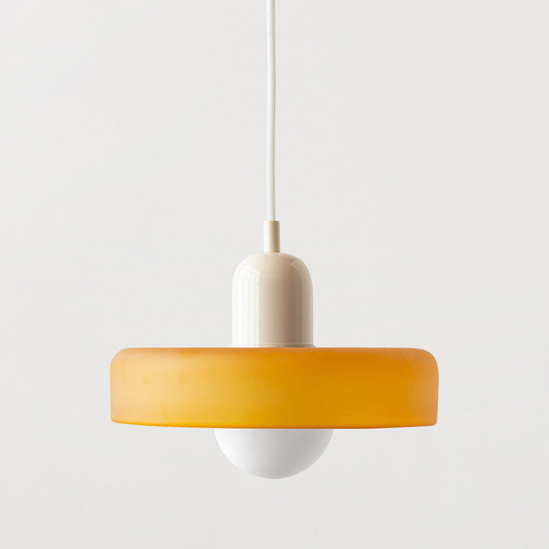 Qfdian Retro Glass Pendant Light