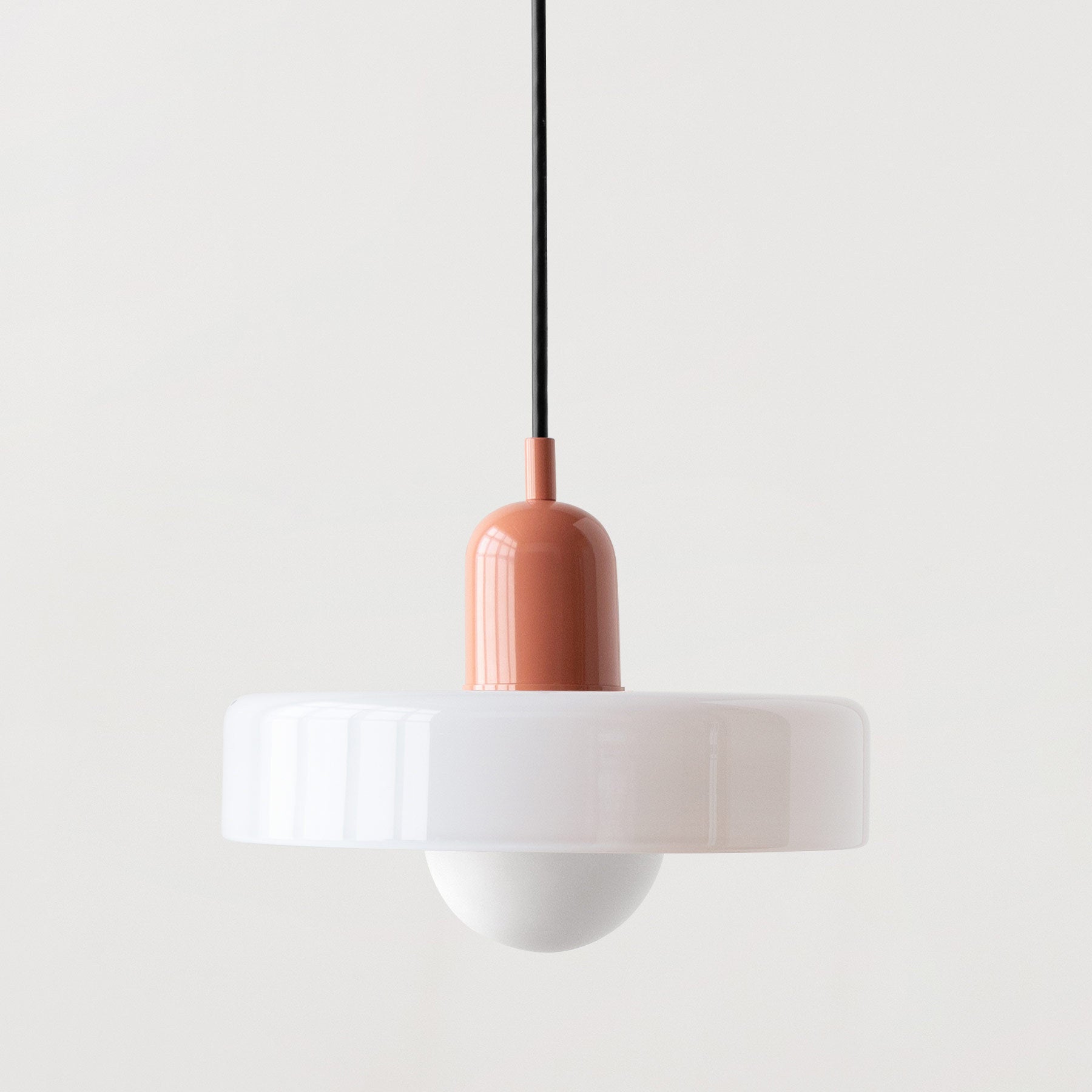 Qfdian Retro Glass Pendant Light