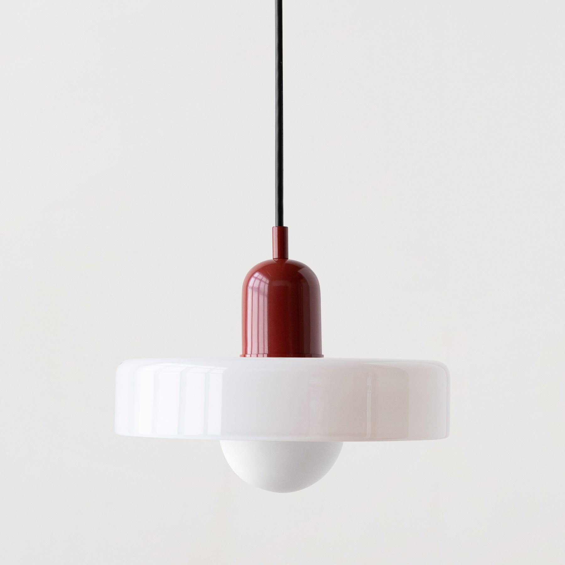 Qfdian Retro Glass Pendant Light