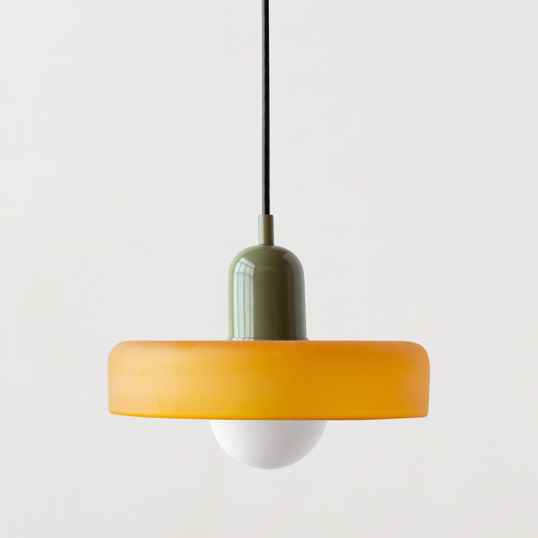 Qfdian Retro Glass Pendant Light