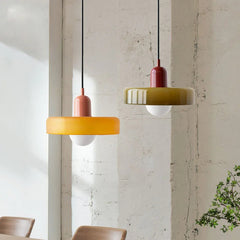 Qfdian Retro Glass Pendant Light