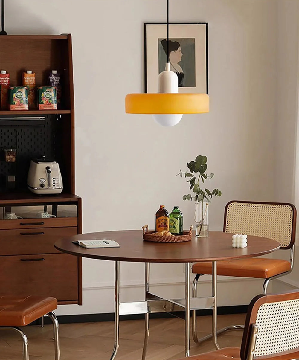 Qfdian Retro Glass Pendant Light