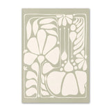 Qfdian Sage Green Flowers Canvas Posters