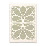 Qfdian Sage Green Flowers Canvas Posters