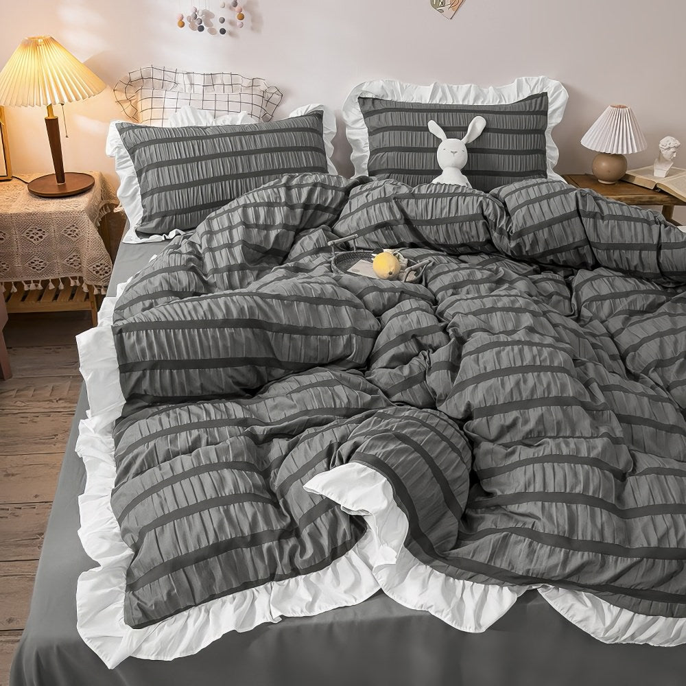 Qfdian Ribbed Softie Bedding Set