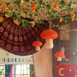 Qfdian Fairy Mushroom Hanging Decor
