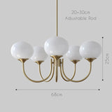 Qfdian Art Deco Elegance Glass Ball Chandelier