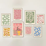 Qfdian Flower Market Canvas Posters