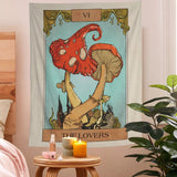 Qfdian The Lovers Mushrooms Tapestry