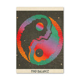 Qfdian Trippy Rainbow Vaporwave Canvas Posters