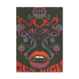 Qfdian Trippy Rainbow Vaporwave Canvas Posters