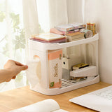 Qfdian Minimalist Two-Storey Desk Shelf