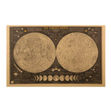 Qfdian Vintage Moon Atlas Kraft Paper Poster