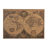 Qfdian Vintage World Map Kraft Paper Poster