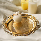 Qfdian Retro Gloss Metal Jewelry Tray
