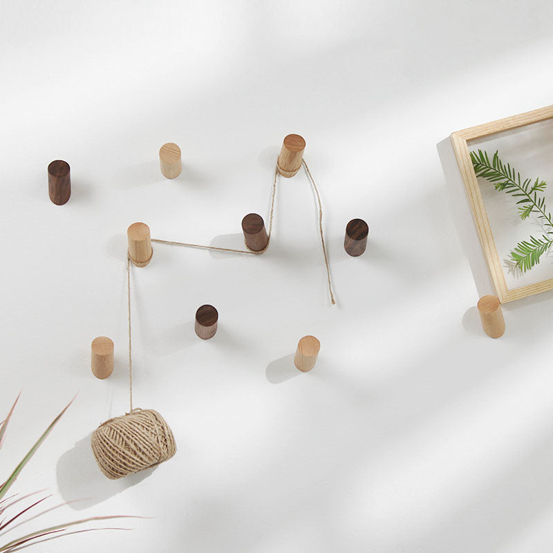 Qfdian Creative Wooden Wall Hooks