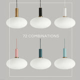 Qfdian Nordic Fluted Glass Pendant Lights