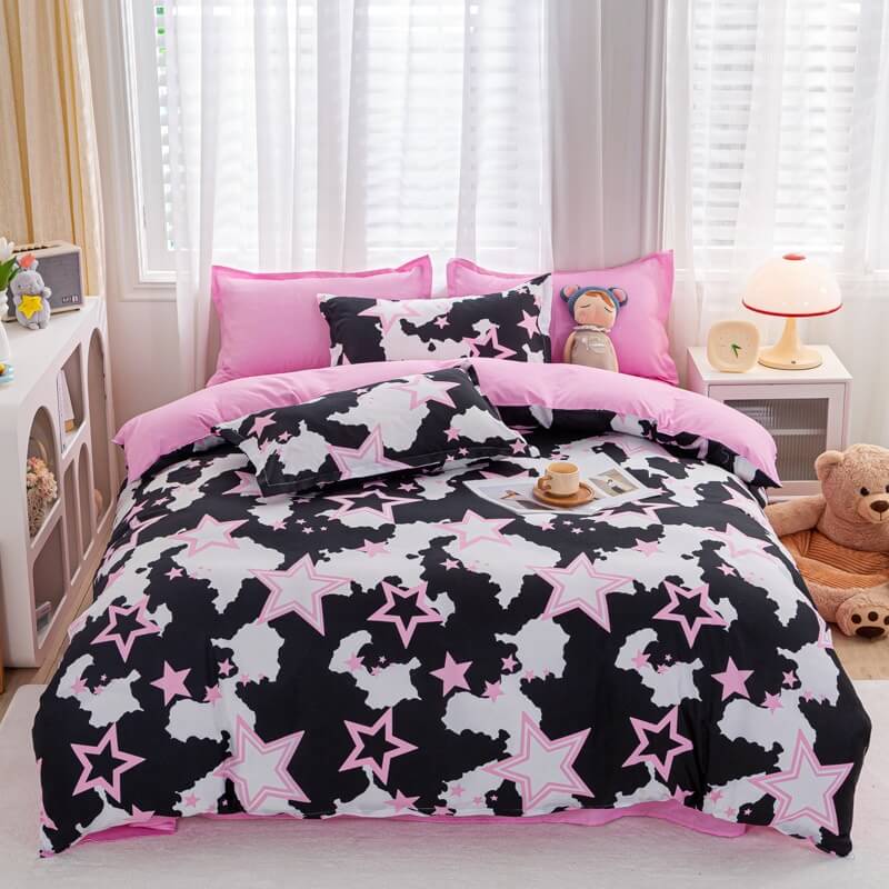 Qfdian Y2K Stars Bedding Set