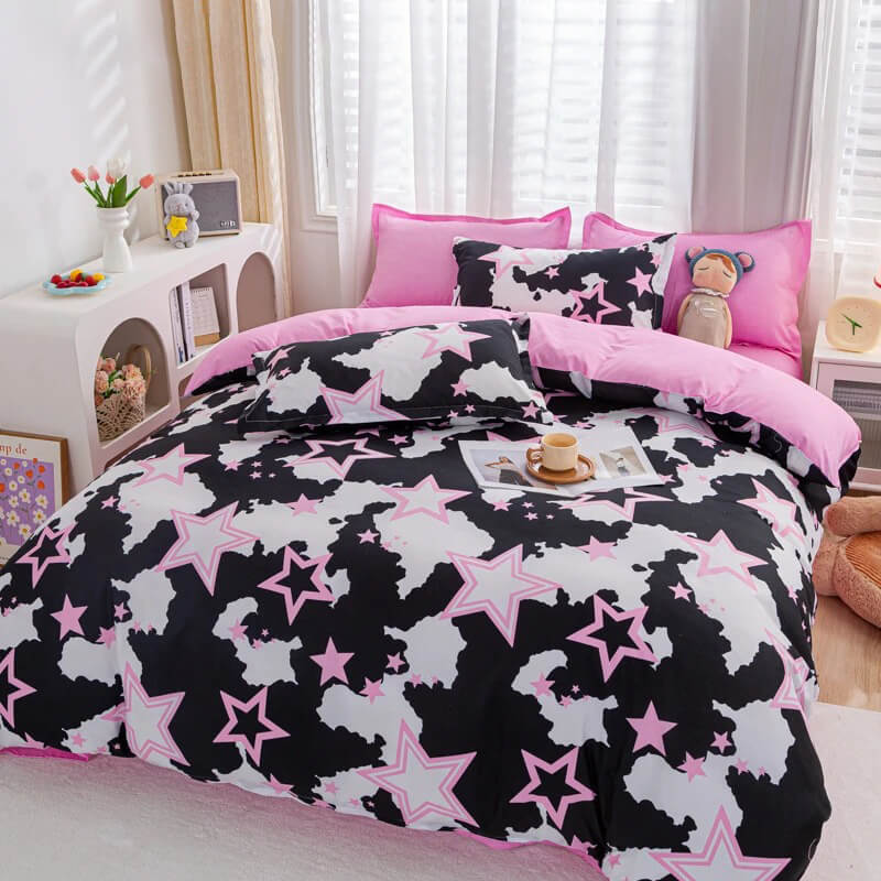 Qfdian Y2K Stars Bedding Set