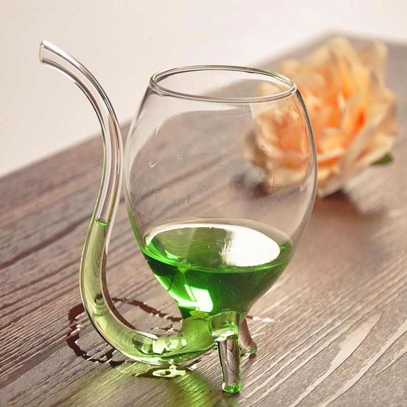 Wine Glass with Straw