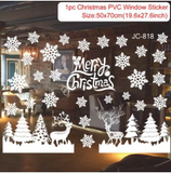 Qfdian Merry Christmas Wall Stickers Window Glass Stickers Christmas Decorations For Home  Christmas Ornaments Xmas New Year 2022