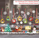 Qfdian Merry Christmas Wall Stickers Window Glass Stickers Christmas Decorations For Home  Christmas Ornaments Xmas New Year 2022