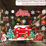 Qfdian Merry Christmas Wall Stickers Window Glass Stickers Christmas Decorations For Home  Christmas Ornaments Xmas New Year 2022