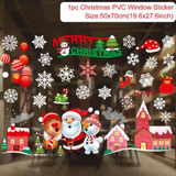 Qfdian Merry Christmas Wall Stickers Window Glass Stickers Christmas Decorations For Home  Christmas Ornaments Xmas New Year 2022
