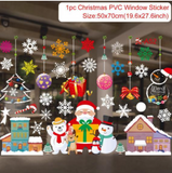 Qfdian Merry Christmas Wall Stickers Window Glass Stickers Christmas Decorations For Home  Christmas Ornaments Xmas New Year 2022