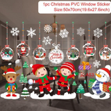 Qfdian Merry Christmas Wall Stickers Window Glass Stickers Christmas Decorations For Home  Christmas Ornaments Xmas New Year 2022