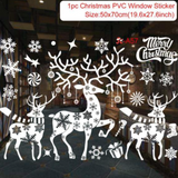 Qfdian Merry Christmas Wall Stickers Window Glass Stickers Christmas Decorations For Home  Christmas Ornaments Xmas New Year 2022