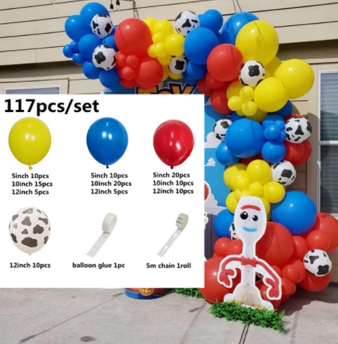 Qfdian Party decoration 79pcs/set Farm Party Decoration Balloon Garland Arch Kit Cow Animal Birthday Backdrop Latex Air Globos Baby Shower Kids Supplies