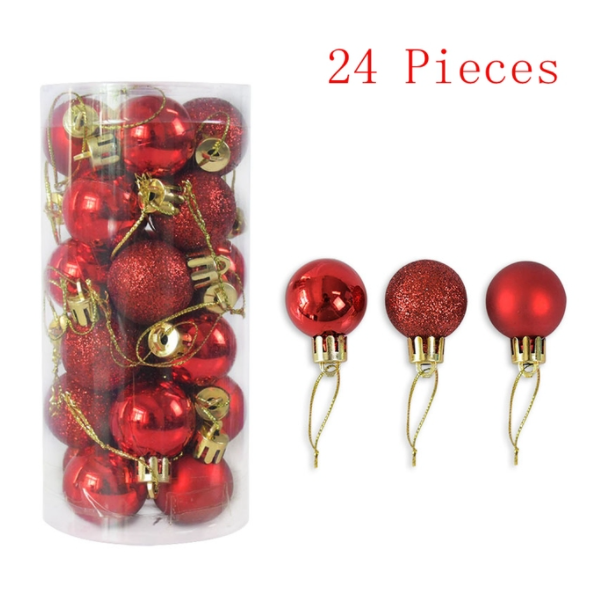 Qfdian valentines day decorations for the home hot sale new 36Pcs Rose Gold Plastic Christmas Balls Ornament 4cm Hang Pendant Ball Indoor New Year Xmas Tree Decor Home Christmas Decoration