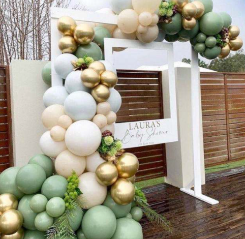 Qfdian 119pcs New Retro Color Bean Paste Green Balloon Arch Garland Kit  Wedding Hawaiian Party Birthday Ballons Globos Decoration