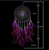 Qfdian  Christmas Handmade Love Heart Feather Pendents Wall Hanging Dream Net Catcher Dreamy Room Decoration Indian Culture Fairy Ornament