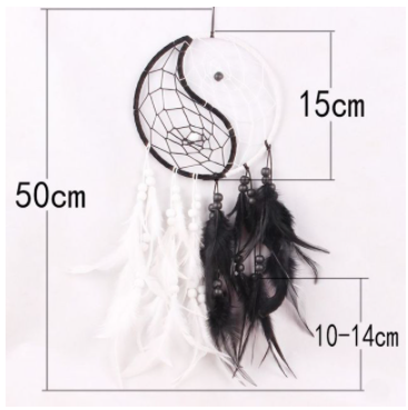 Qfdian  Christmas Handmade Love Heart Feather Pendents Wall Hanging Dream Net Catcher Dreamy Room Decoration Indian Culture Fairy Ornament