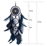 Qfdian  Christmas Handmade Love Heart Feather Pendents Wall Hanging Dream Net Catcher Dreamy Room Decoration Indian Culture Fairy Ornament