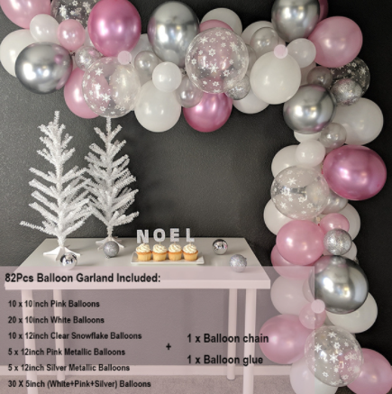 Qfdian Elsa Anna Princess Balloon Garland Arch Kit Birthday Party Ice Snow Queen Latex Balloons Chain Baby Shower Decoration Globos