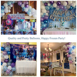 Qfdian Elsa Anna Princess Balloon Garland Arch Kit Birthday Party Ice Snow Queen Latex Balloons Chain Baby Shower Decoration Globos