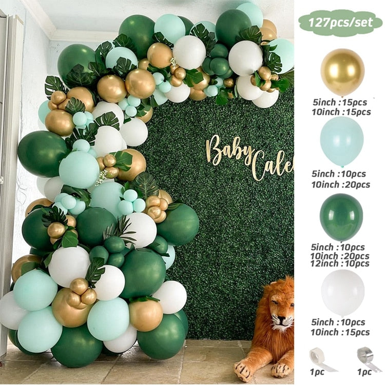 Qfdian halloween decorations christmas decorations Macaron Balloons Garland Latex Ballons Arch Happy Birthday Party Decor Kids Adult Wedding Baloon Chain Baby Shower Balon