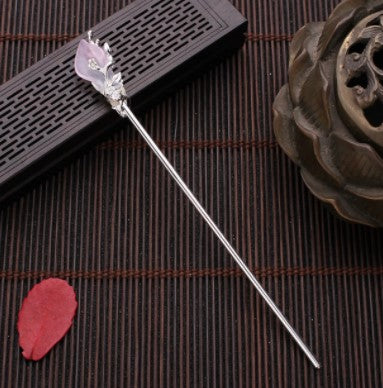 Qfdian  valentines day gifts for her  Vintage Chinese Style Hanfu Hair Stick Women Metal Flower Hair Fork Hair Chopsticks Hairpin Woman Jewelry Hair Clip Accessories