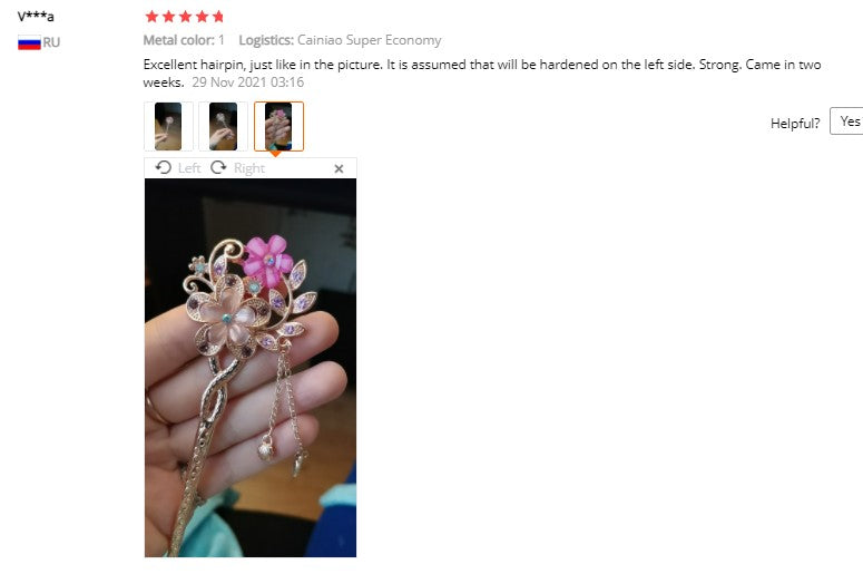 Qfdian Vintage Chinese Traditional Flower Hairpin Classic Hair Stick Elegant Women Elegant Hanfu Hair Accessories заколка для волос