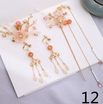 Qfdian 1set Vintage Chinese Traditional hanfu Butterfly Hairpin Classic Retro Hair Stick Fashion Women Elegant Hair Pin Accessories