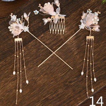 Qfdian 1set Vintage Chinese Traditional hanfu Butterfly Hairpin Classic Retro Hair Stick Fashion Women Elegant Hair Pin Accessories