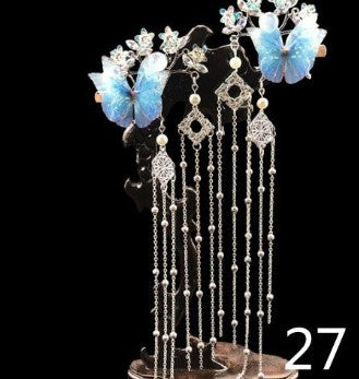 Qfdian 1set Vintage Chinese Traditional hanfu Butterfly Hairpin Classic Retro Hair Stick Fashion Women Elegant Hair Pin Accessories