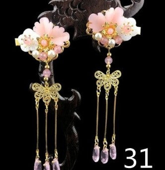 Qfdian 1set Vintage Chinese Traditional hanfu Butterfly Hairpin Classic Retro Hair Stick Fashion Women Elegant Hair Pin Accessories