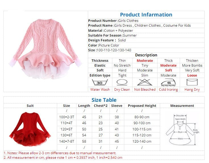 Qfdian Party gifts Party decoration hot sale new Long Sleeve Reindeer Dress Kid Christmas Knitting Dress New Years Party Costume Children Clothes for 3 6 8 Yrs Girls Vestidos