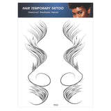 Qfdian gifts for women hot sale new Baby Hair Edge Tattoo Stickers  Hairline Edging Temporary Tattoo Stickers Smooth Waterproof Black Hairline Bangs Tattoo Sticker