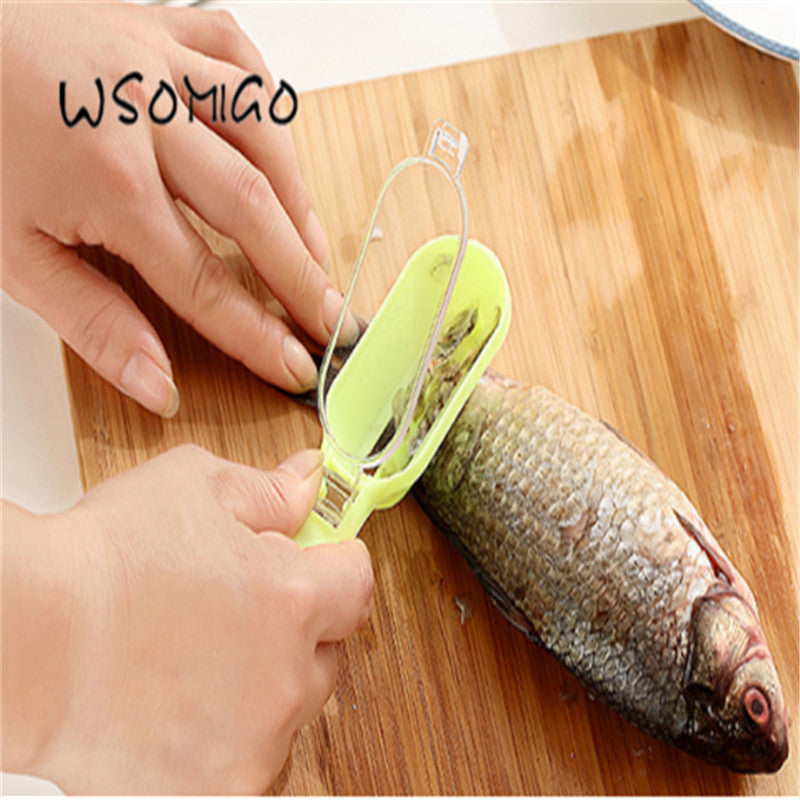 Qfdian kitchen supplies hot sale New Kitchen Accessories Cozinha Fish Scale Remover Knife Cleaning Peeler Practical Kitchen Supplies Cooking Home Gadgets