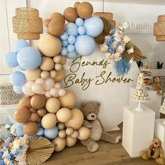 Qfdian wedding decorations hot sale new 88Pcs Khaki Coffee Brown Skin Color Balloons Garland Kit Latex  Balloons Arch Baby Shower Supplies Birthday Wedding Party Decors